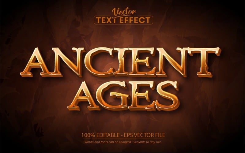Ancient Ages - Editable Text Effect, Medieval Text Style, Graphics Illustration