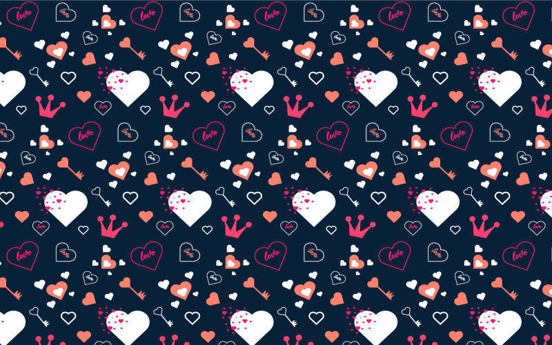 Abstract love shape pattern decoration Pattern
