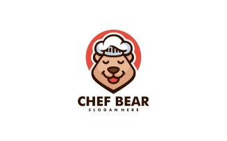 Chef Bear Mascot Cartoon Logo