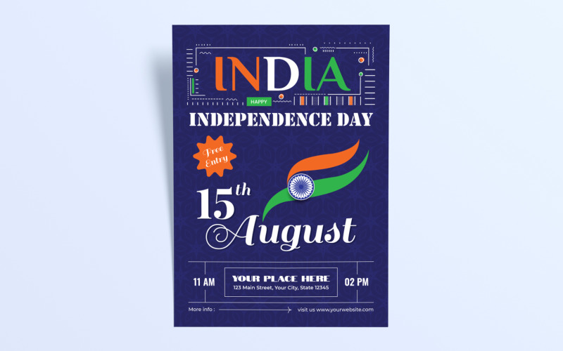 India Independence Day Flyer/Poster Template Corporate Identity