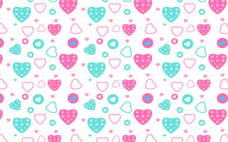 Love pattern decoration with hearts