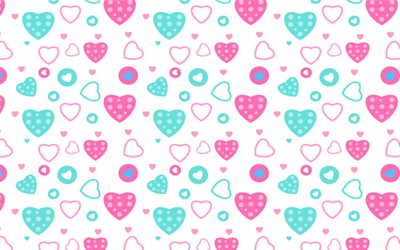 Love pattern decoration with hearts Pattern
