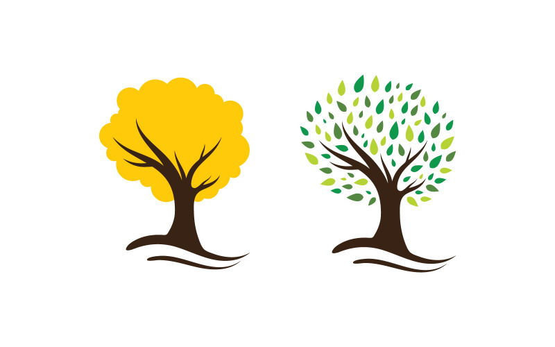 Modern Concept Design Tree Logo V3 Logo Template