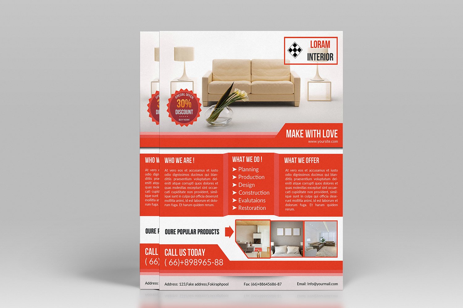 Template #272747 Flyer Interior Webdesign Template - Logo template Preview