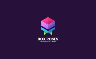 Box Rose Gradient Colorful Logo