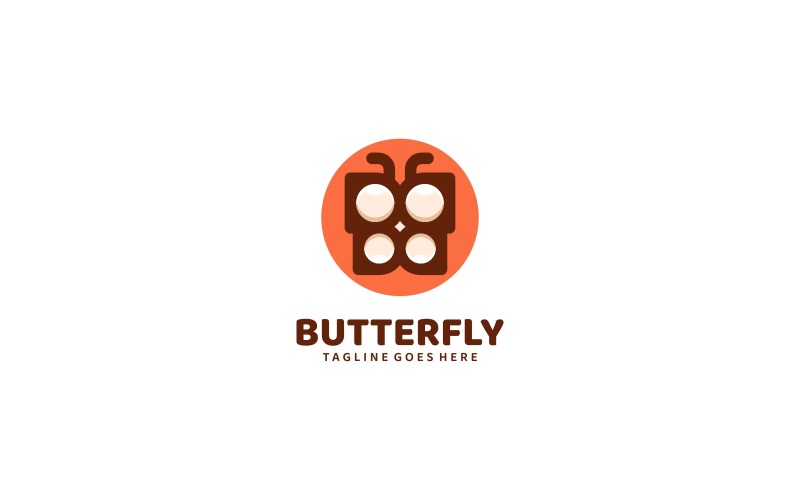 Butterfly Simple Mascot Logo Vol.2 Logo Template