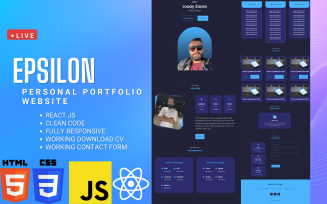 Epsilon - Landing Web Page Ultimate Personal React Portfolio