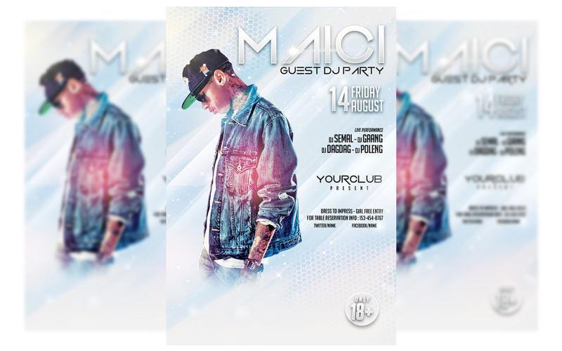 Guest Dj Party Flyer Template #9 Corporate Identity