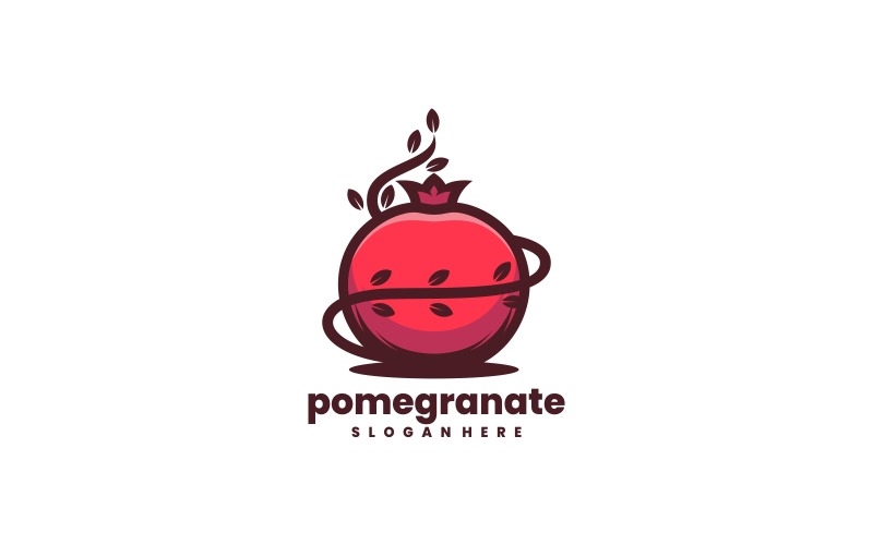 Pomegranate Simple Logo Style Logo Template