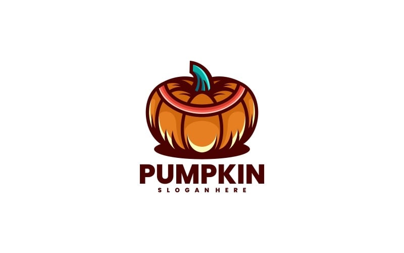 Pumpkin Simple Mascot Logo Logo Template