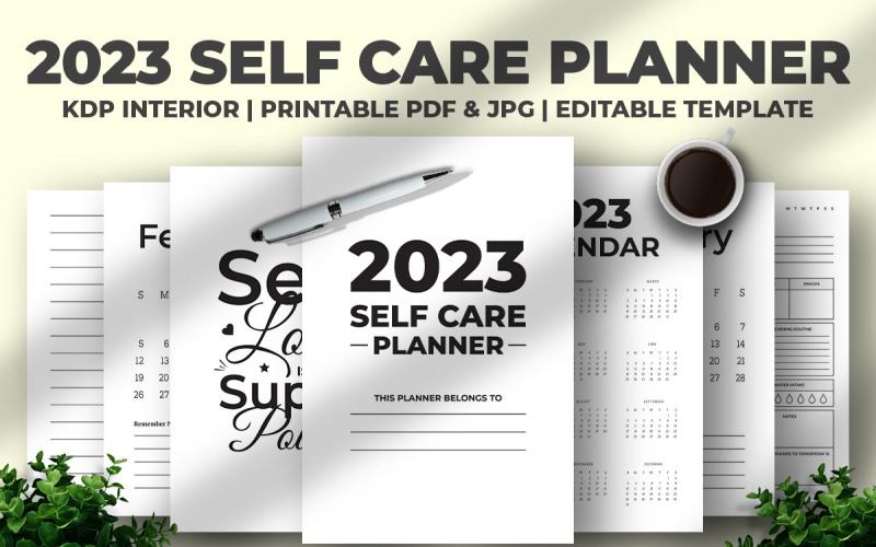 Self Care Planner 2023 KDP Interior