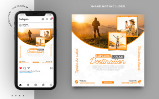 Travel And Tourism Agency Social Media Post Banner Template