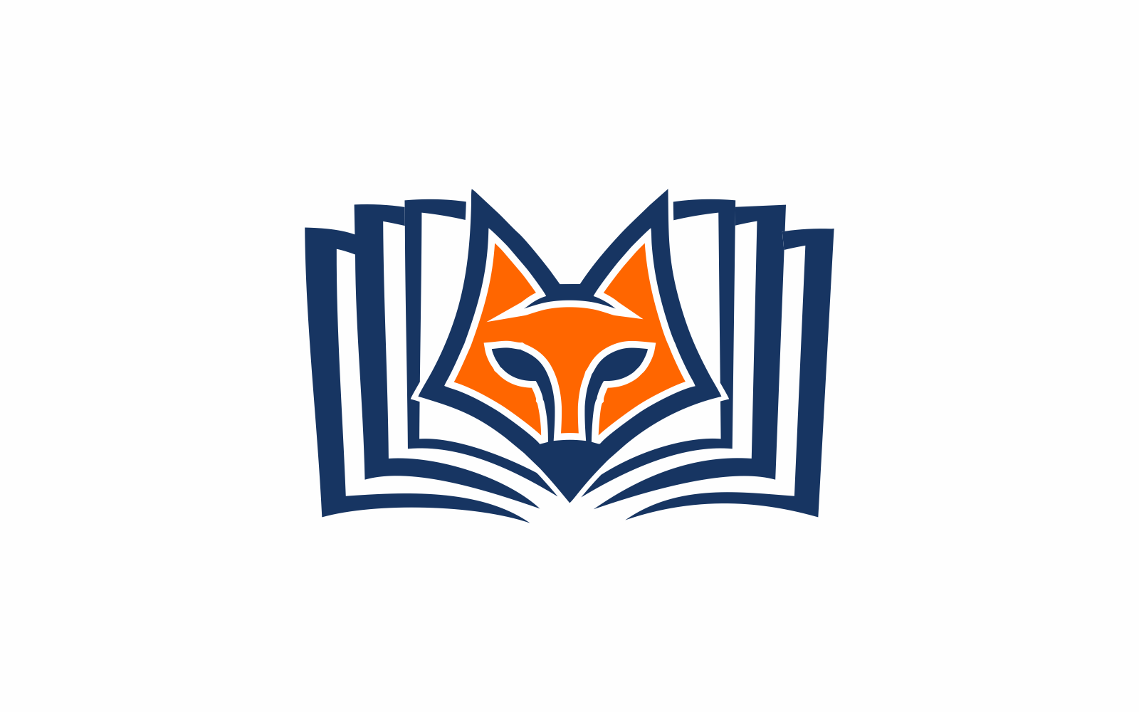 Fox Book Abstract Logo Template