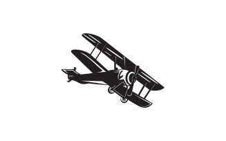 Black Flat Modern Plane Design