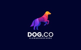 Dog Gradient Colorful Logo 1