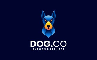 Dog Gradient Logo Template 1