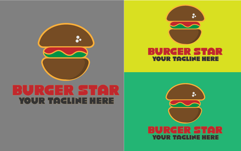 Fast food Restaurant burger logo Logo Template