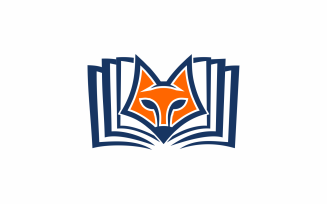 Fox Book Abstract Logo Template