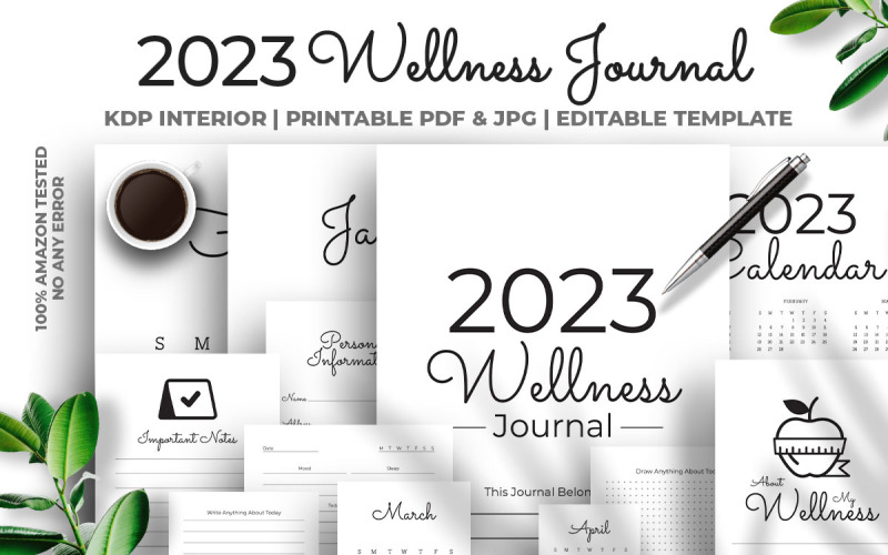 2023 Wellness Journal KDP Interior Planner