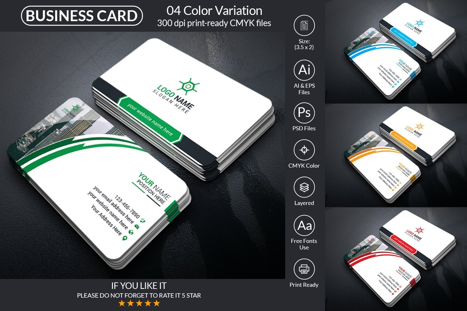 Template #272935 Business Card Webdesign Template - Logo template Preview