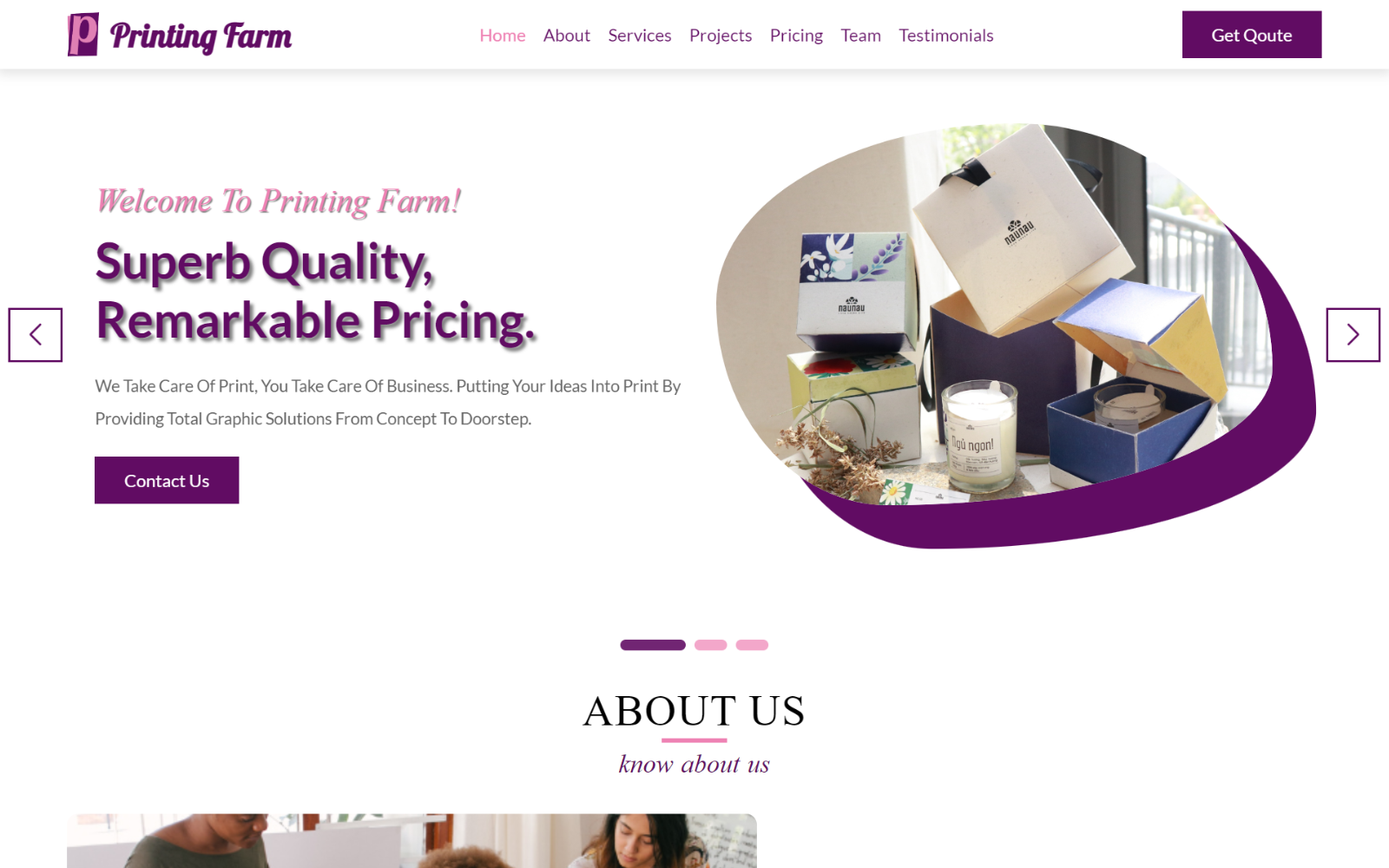 Printing Farm - Printing Company HTML5 Landing Page Template