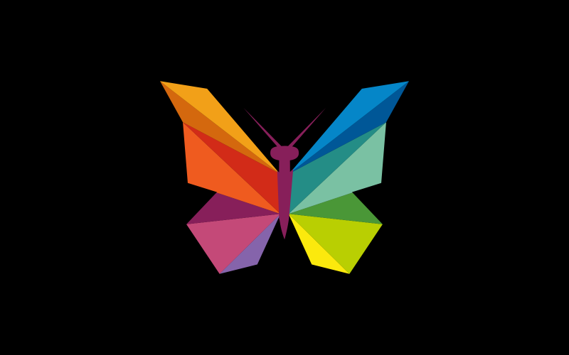 Abstract Colorful Butterfly Logo Template