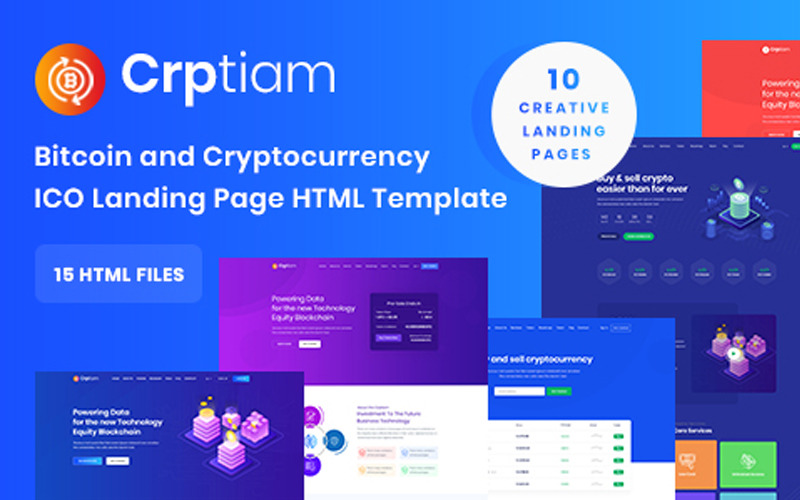 Crptiam - Cryptocurrency ICO HTML5 Template Website Template