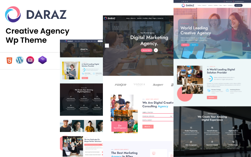 Daraz - Creative Agency Elementor Wordpress Theme WordPress Theme