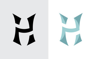 H letter logo icon design template element V2