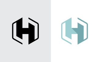 H letter logo icon design template element V4