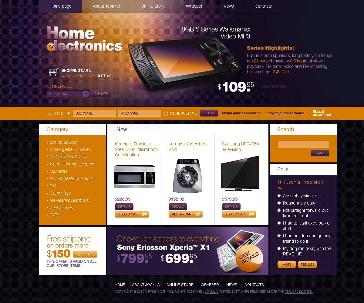 Thème VirtueMart pour magasin d'électronique #27330 - screenshot