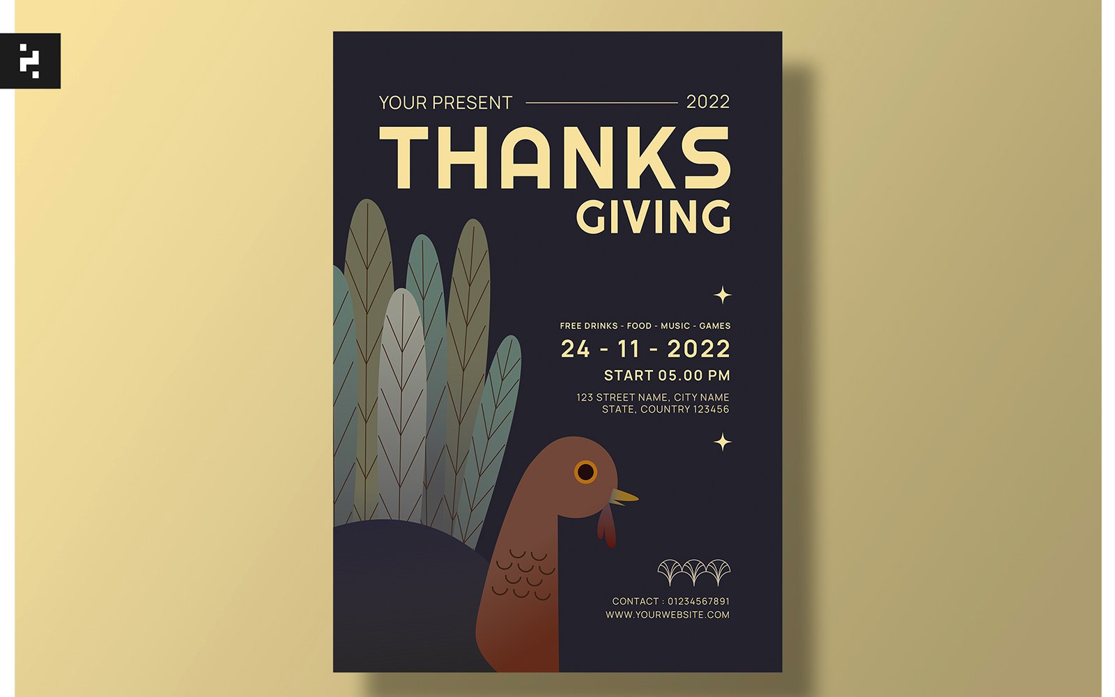 Kit Graphique #273054 Thanksgiving Celebration Divers Modles Web - Logo template Preview