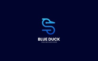 Duck Line Art Logo Style 1