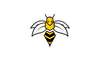 Honey bee animal logo vector V4