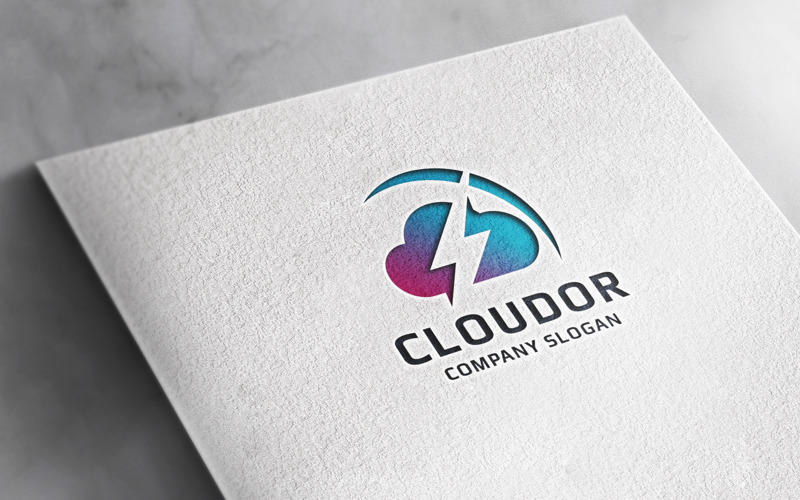 Professional Fast Cloud Storage Logo Logo Template