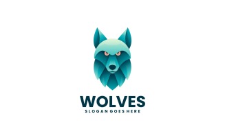 Wolf Gradient Logo Style 1
