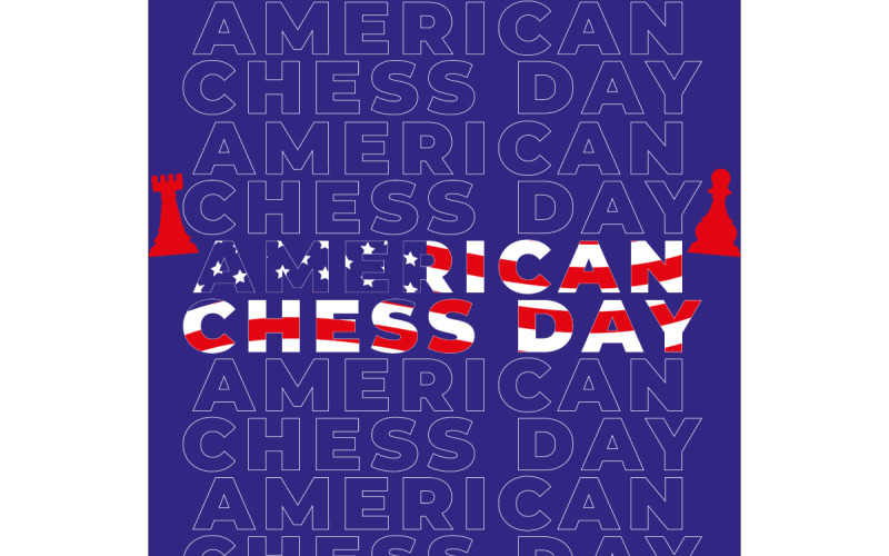 American Chess Day Design Template 07 Social Media