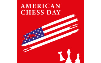 American Chess Day Design Template 08