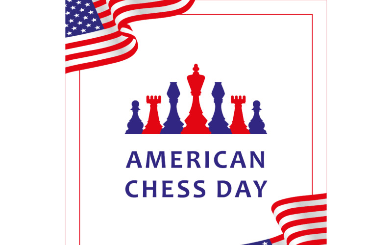 American Chess Day Design Template 10 Social Media