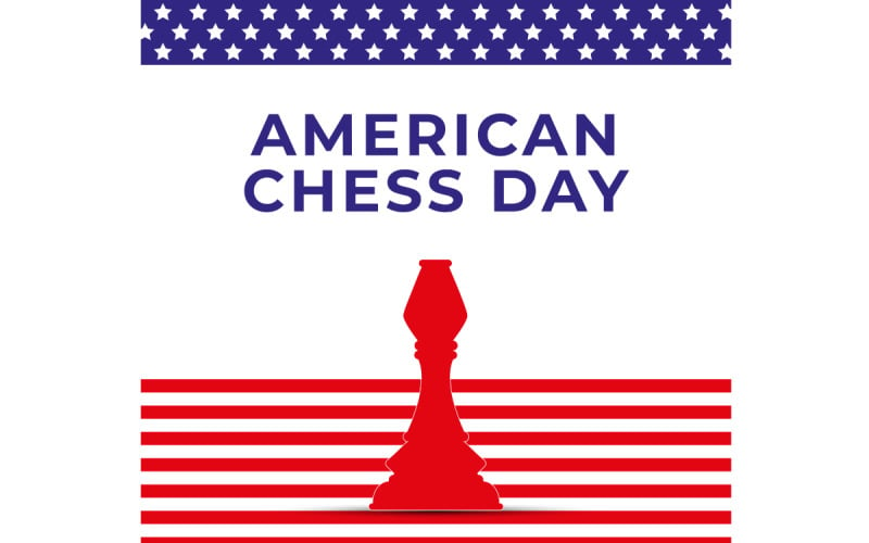 American Chess Day Design Template Social Media