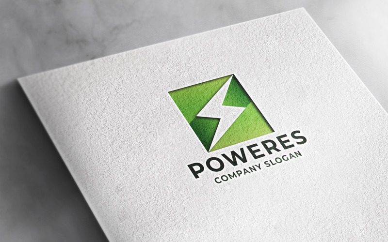 Professional Power Square Logo Logo Template