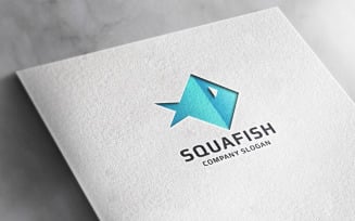 Professional Square Fish Logo