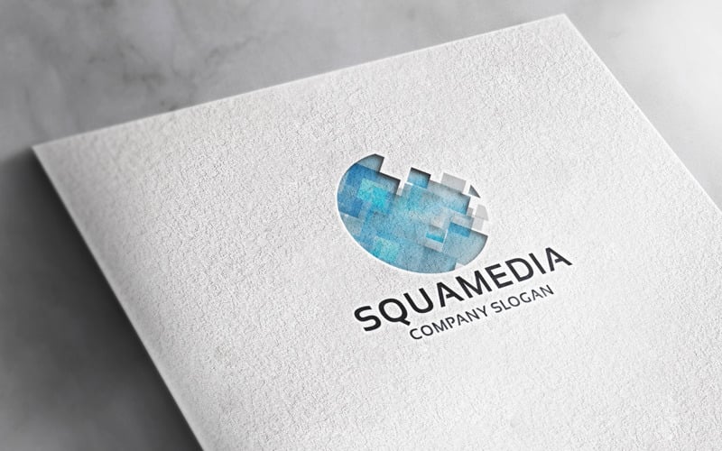 Professional Square Media Logo Logo Template