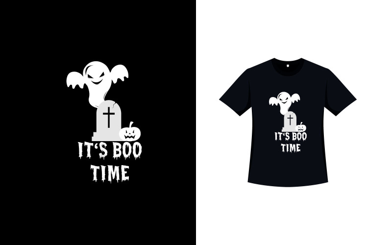 Scary White Silhouette T-shirt Design