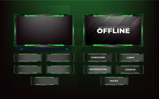 Creative Gaming Overlay Template Vector