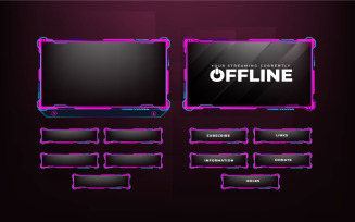 Girly Gaming Overlay Template Vector