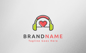 Music Love Logo Template Design