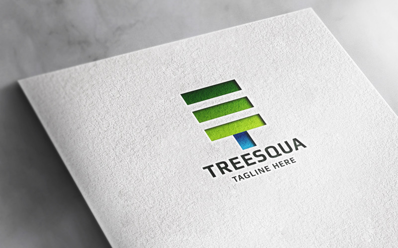 Professional Tree Squa Logo Logo Template