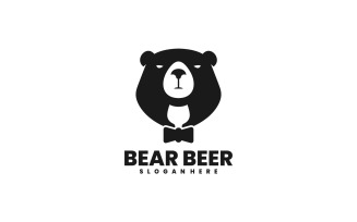 Bear Beer Silhouette Logo