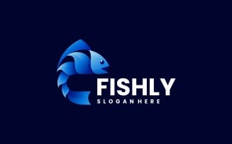 Fish Gradient Logo Template 2